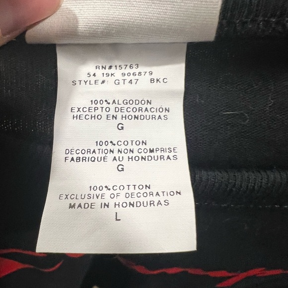 Black and Red Champion long sleeve shirt, men’s large - Picture 3 of 3